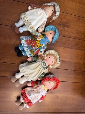 VINTAGE Knickerbocker Holly Hobbie Rag Dolls